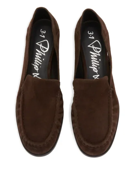 Pantofi loafer 3.1 Phillip Lim din piele de căprioară maro
