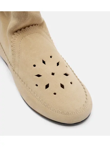 Botine Isabel Marant din piele de căprioară bej