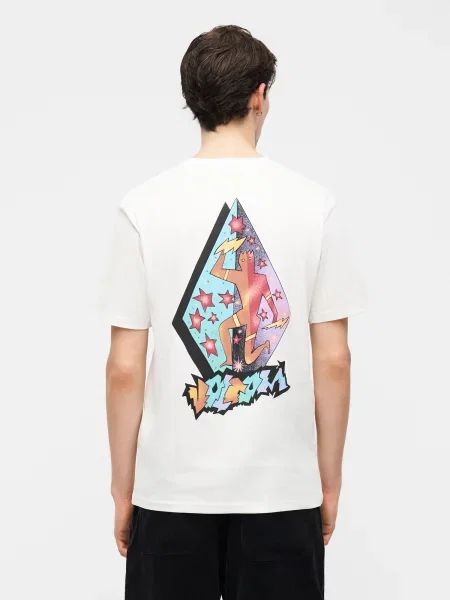 Volcom Tricou STAR SHIELDS azuriu / mov liliachiu / negru alb