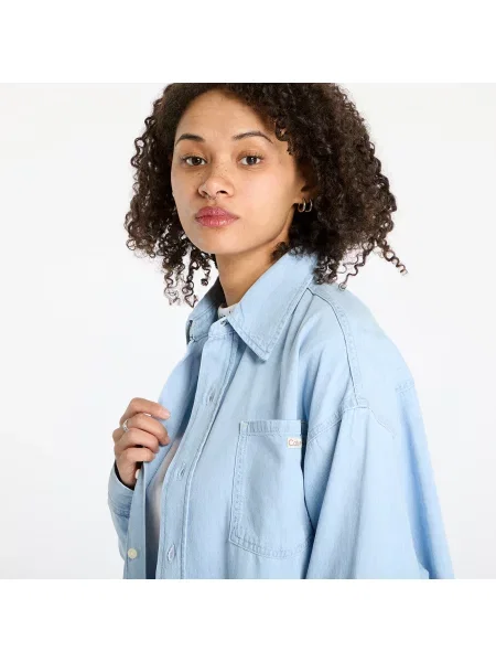 Calvin Klein Jeans Koszula jeansowa Błękitny Oversize niebieska
