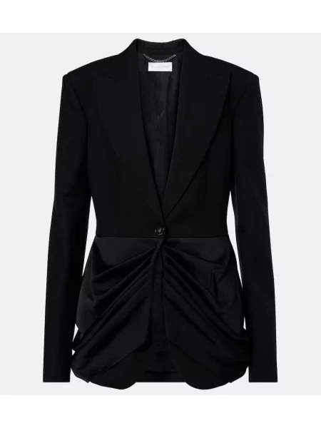 Sacou Stella Mccartney din satin drapate negru