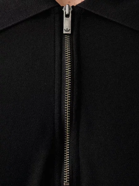 Adidas Originals тениска с яка мъжка с черно