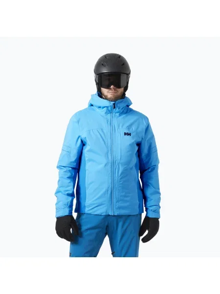 Geacă de schi pentru bărbați Helly Hansen Courchavel cyan