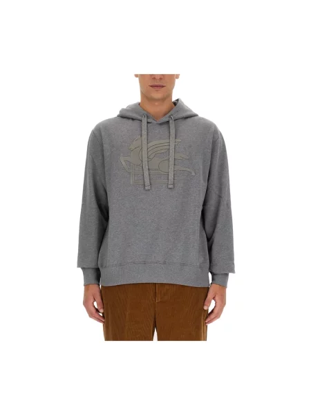 Bluza z kapturem Etro z kapturem szara