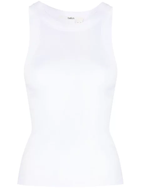 Top Ba&sh cu nervuri alb