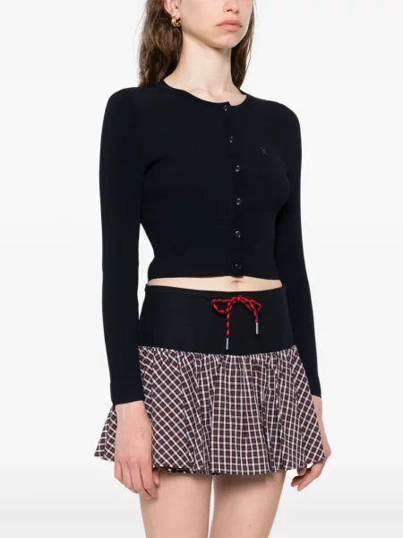 Cardigan Sandro cu decolteu rotund albastru