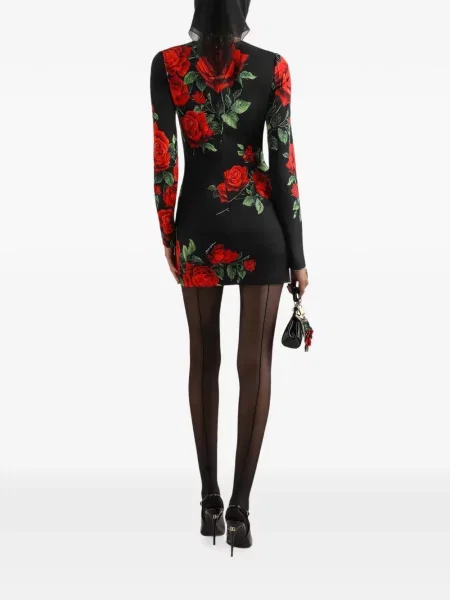 Rochie mini Dolce & Gabbana cu imagine negru