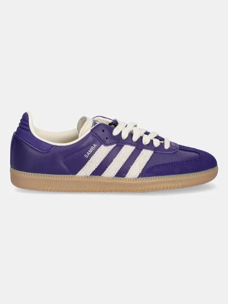 Usnjene superge adidas Originals Samba OG vijolična