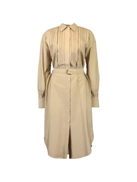 Rochie tip cămașă Brunello Cucinelli cu broderie