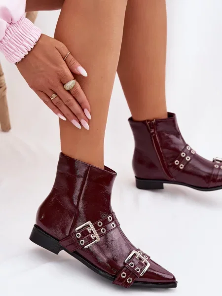 Lakované kotníkové boty Boto černé