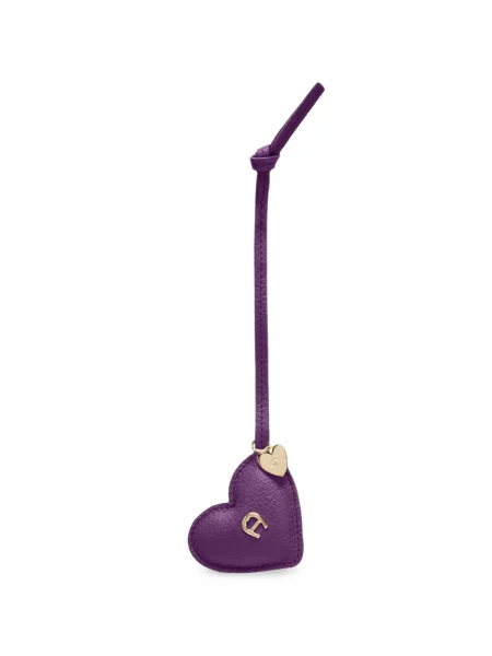 Pandantiv Aigner cu motiv cu inimi cu autograf violet