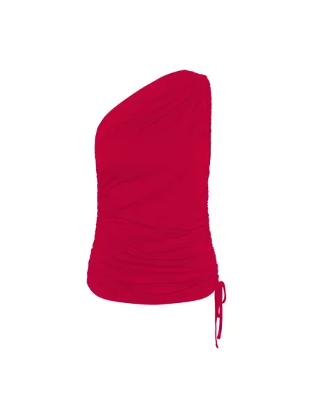 Top Soaked In Luxury drapowany czerwony