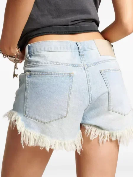 Pantaloni scurți din denim One Teaspoon albastru