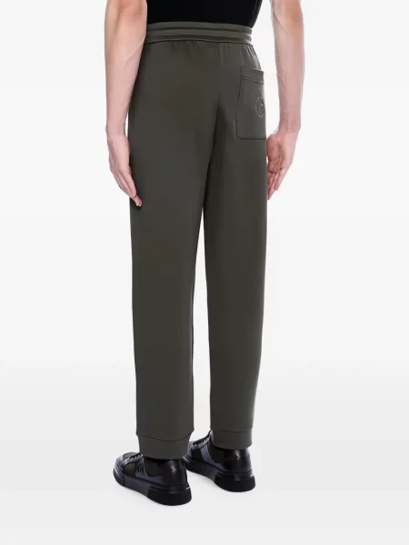 Spodnie Giorgio Armani do biegania z logo ze sznurkiem zielone