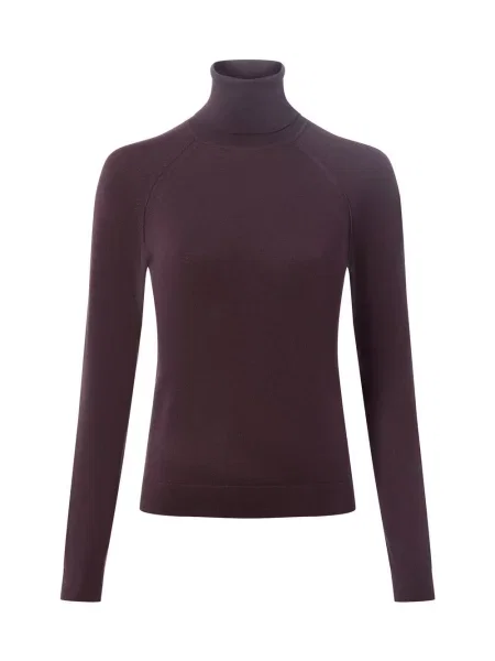 BOSS Sweter z golfem Frizani Kobiety drobna dzianina lila jednolity M