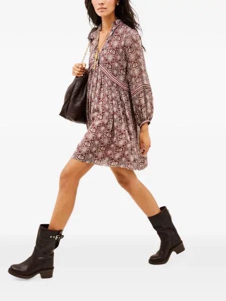 Rochie mini Ba&sh cu imagine cu model paisley roșu