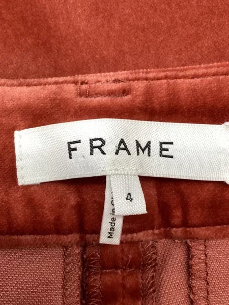 Bársony trapéz nadrág Frame narancsszínű
