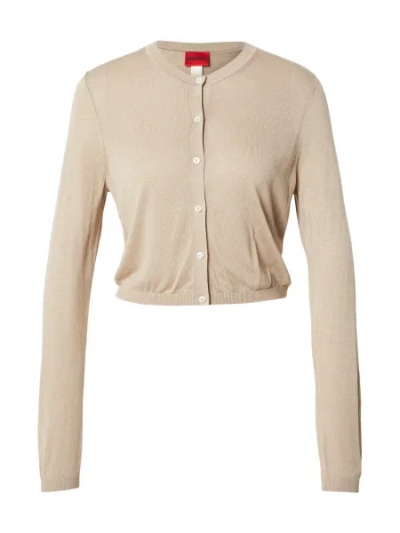 HUGO Geacă tricotată Sessiry mokka maro