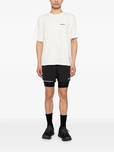 Tricou Satisfy cu decolteu rotund alb