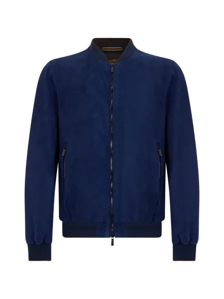 Велурено яке Moorer синьо