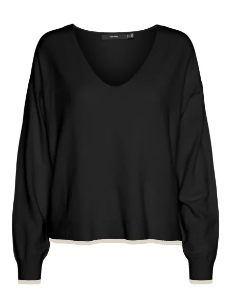 VERO MODA Pulover VMBreeze bej negru