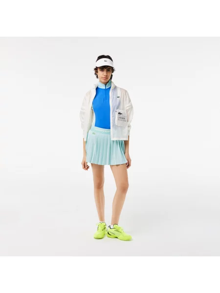 Lacoste Spódnica Z Nadrukiem Flare Fit zielona