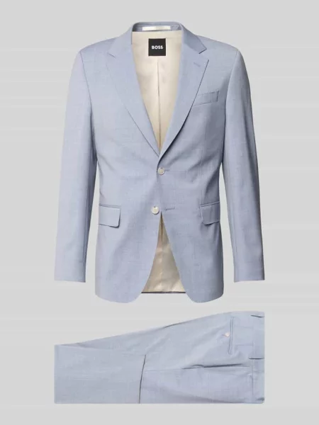 Garnitur o kroju slim fit z czystej żywej wełny model Boss