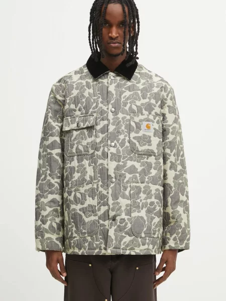 Carhartt WIP geacă Tapestry Chore Coat de tranzitie oversize verde