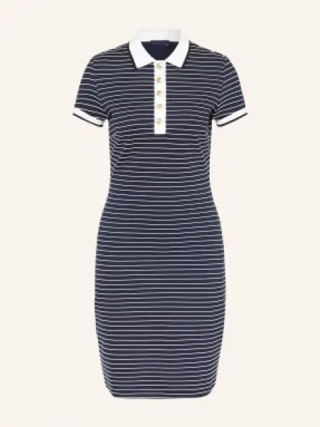 Guess Sukienka Polo Z Dżerseju blau biała