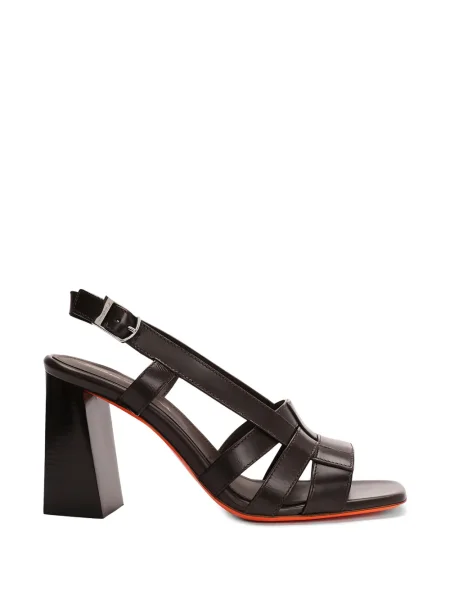 Pantofi cu toc Santoni cu bretele maro