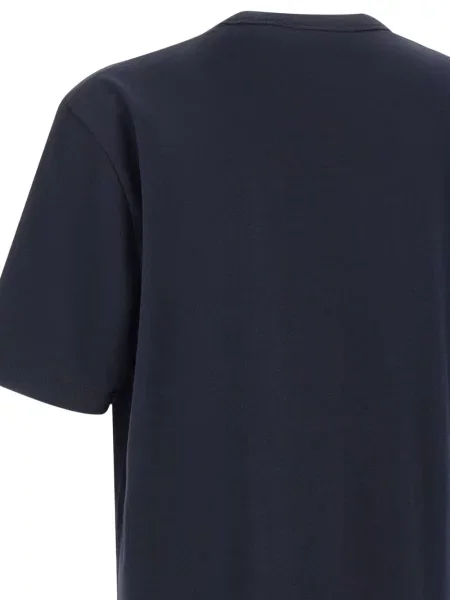 Tricou Boss cu broderie cu decolteu în U albastru