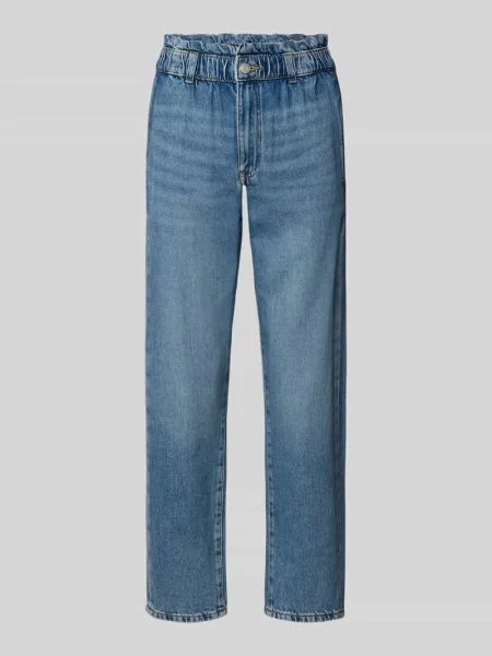 Jeansy o kroju tapered fit z czystej bawełny Jake*s Casual niebieski