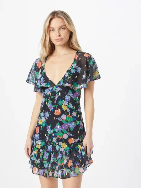 Nasty Gal Nyári ruhák tengerészkék fűzöld / narancs világoskék