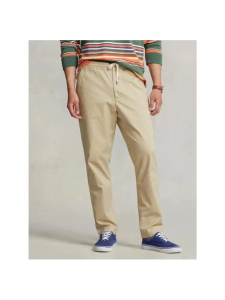 Spodnie Polo Ralph Lauren z elastyczną talią beżowe