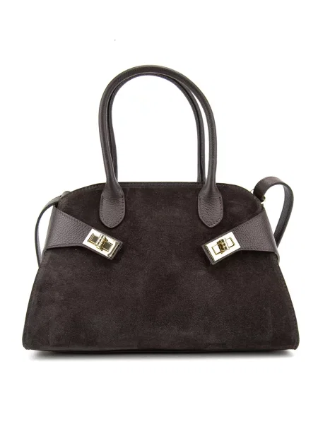 RoyalBag Сумка Темно-коричневий Замша/шкіра коричнева