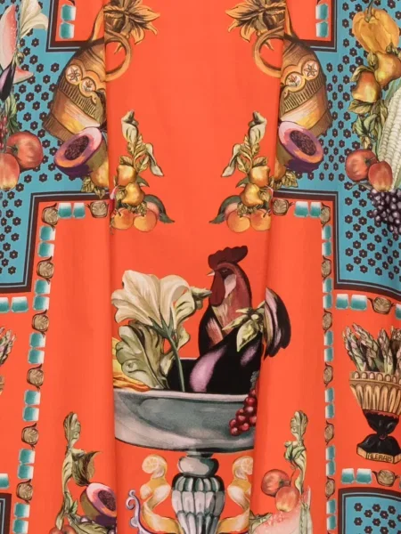 Rochie Alemais cu imagine de costum portocaliu