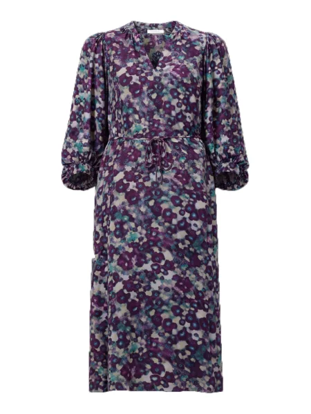 Rich & Royal Rochie tip bluză / albastru ultramarin / verde smarald / mov închis bej