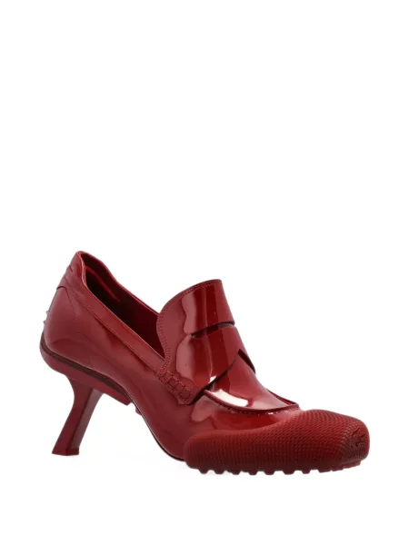 Pantofi cu toc Lacoste din piele roșu
