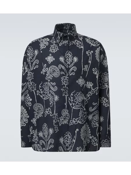 Cămașă Giorgio Armani cu imagine albastru