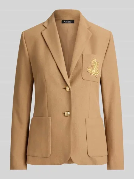 Krótki żakiet z wyhaftowanym logo Lauren Ralph Lauren