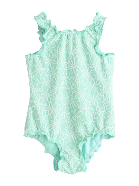 Next Costum de baie întreg turcoaz alb