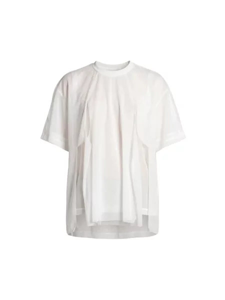 Koszulka Comme Des Garcons asymetryczna biała