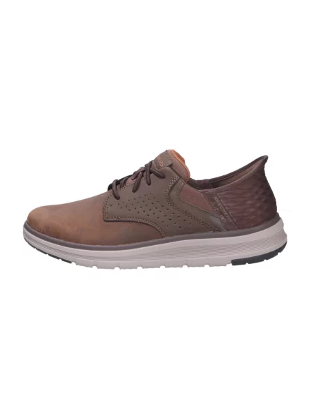 Sneakersy Skechers skórzane brązowe