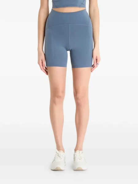 Pantaloni scurți The North Face cu talie înaltă albastru