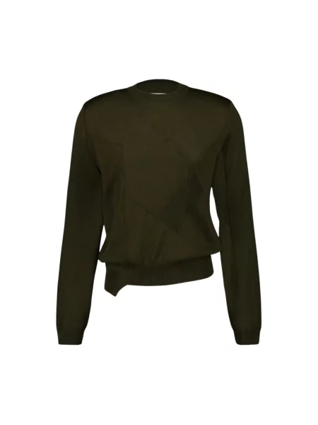 Sweter Mm6 Maison Margiela asymetryczny zielony
