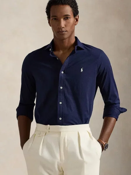 Polo Ralph Lauren koszula regular z kołnierzykiem klasycznym granatowy