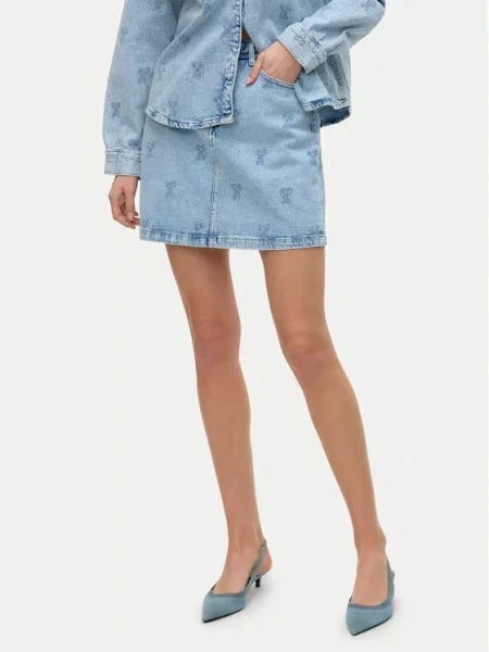 Vero Moda Džinsinis sijonas Tessa mėlyna