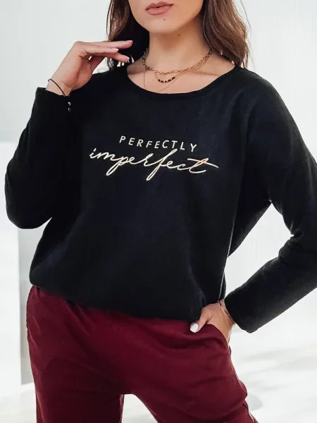 Bluzka oversize VIVILINES z nadrukiem Dstreet czarna