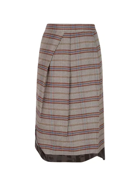 Pledas drapiruotas midi sijonas Vivienne Westwood ruda