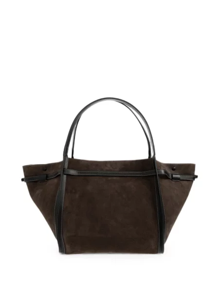 Geantă shopper Tod's din piele de căprioară maro